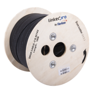 LINKEDPRO BY FIBERHOME IC-DROPA2-2C – Carrete de Fibra Óptica Drop / 1 km / G.657A2 Bifibra / LSZH / Interior-Exterior / 3.28 ft (1 km)