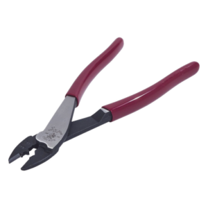 KLEIN TOOLS 1005-SEN – Pinza Ponchadora/Cortadora/Terminales 10-22 AWG/9.6'' (24.4 cm)/Mangos Rojos