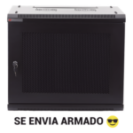 PRECISION PSTC-09-645BDP – Gabinete de Pared 19in / 9UR / 450mm (17.7in) Profundidad / Puerta Perforada / 60kg Carga