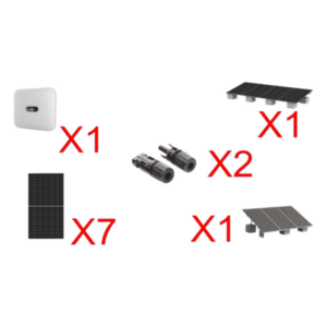 HUAWEI FUSIONSOLAR SUN20004KTKIT – Kit Solar Interconexión / 4 kW / 220 Vca / 7 Módulos 645 W / Montaje Incluido