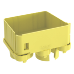 PANDUIT FRIDT4X4LYL – Tapa de Salida / 2 Puertos / Tubería Corrugada 1.5 in (38 mm) / Radio de Curvatura 2 in (50.8 mm) / Canaleta 4x4 / Color Amarillo