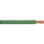 INDIANA SLY-287-GRN – Cable THW-LS / Calibre 4 AWG / 19 Hilos / 90°C Seco / 75°C Mojado / Verde / Venta por Metro