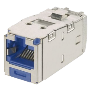 PANDUIT CJSK6X88TGBU – Jack RJ45 Blindado / Categoría 6A / 8P8C / Terminación sin Impacto / PoE 100W / Azul