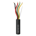 GENESIS 4154-1008 – Cable Direct Burial / 4 Conductores 14 AWG / 305 m (1000 ft) / Intemperie / Sistemas de Detección de Incendio / Forro Negro 9.07 mm