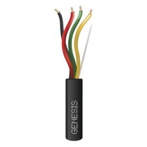 GENESIS 4154-1008 – Cable Direct Burial / 4 Conductores 14 AWG / 305 m (1000 ft) / Intemperie / Sistemas de Detección de Incendio / Forro Negro 9.07 mm