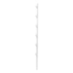 EPCOM INDUSTRIAL SYS-POST-10W – Poste para Cerca Electrificada / 6 Aisladores de Paso / Acero Galvanizado Cal. 18 / Altura 1.4 m (4.6 ft) / Diámetro 1" / Pintura Blanca Electroestática