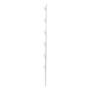 EPCOM INDUSTRIAL SYS-POST-10W – Poste para Cerca Electrificada / 6 Aisladores de Paso / Acero Galvanizado Cal. 18 / Altura 1.4 m (4.6 ft) / Diámetro 1" / Pintura Blanca Electroestática