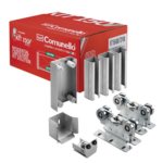 COMUNELLO 19912324 – Kit para Puertas Autoportantes / Hasta 3 m (9.8 ft) / 600 kg / Rodillos de Nylon / Acero Galvanizado
