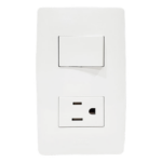 JWJ JTL-B72-47 – Apagador Escalera y Contacto / 127 V~60 Hz / 10/15 A / 11.8 x 7.8 x 3 cm / 4.6 x 3.1 x 1.2 in
