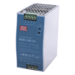 MEANWELL NDR24024 – Fuente de Poder Industrial / Riel DIN / 240W / 24Vcc / 10A / Entrada 90-264Vca / Eficiencia 88.5% / Sin Ventilador