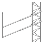 SYSCOM TOWERS SBL-30 – Brazo de Montaje tipo F / Acero ASTM A36 / Galvanizado Electrolítico / Extensión 74.5 cm / Peso 6.55 kg / Compatible STZ-30
