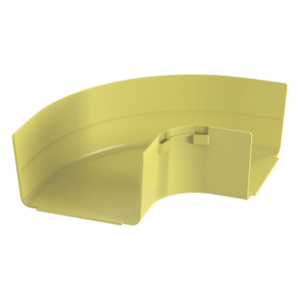 PANDUIT FRRA6X4LYL – Ángulo Recto Horizontal / 90° / Para Canaleta 6x4 / Radio de Curvatura 50.8 mm / Color Amarillo / ABS 94V-0