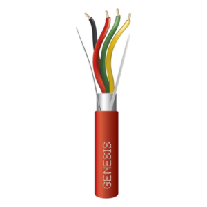 GENESIS 4607-1004 – Cable de Alarma de Incendio / 4x16 AWG / Blindado Plenum / 305 m (1000 ft) / FPLP / Rojo