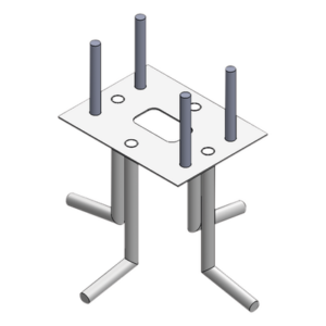 EPCOM INDUSTRIAL XB-ANCLA – Anclaje de Acero para Barrera Vehicular / Sujeción al Piso / Compatible con Serie XB, XBF y XBS / Instalación Indirecta