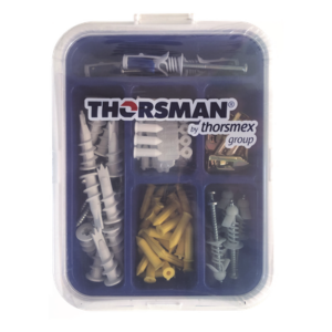 THORSMAN TH-KIT-FY – Kit de Fijación para Yeso y Tabique Hueco / 91 Piezas / Carga 5-30 kg (11.02-66.14 lb) / Temperatura -50°C a 80°C (-58°F a 176°F) / Interiores