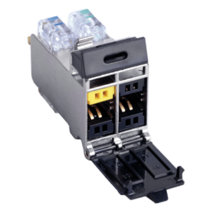SIEMON T7F-01-1 – Jack Categoría 7A / Blindaje S/FTP / 1.2 GHz por Par / Puerta Protectora / Compartición de Pares / Color Negro