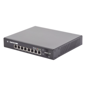 UBIQUITI ES-8-150W – Switch EdgeMAX Administrable de 8 Puertos Gigabit con PoE+/PoE Pasivo 24V + 2 Puertos SFP, 150 W