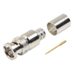 RF INDUSTRIES,LTD RFB-1707-R – Conector BNC Macho / 75 Ohm / Anillo Plegable / Cable RG-11/U y 8238 / Níquel y Oro / Teflón