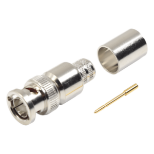 RF INDUSTRIES,LTD RFB-1707-R – Conector BNC Macho / 75 Ohm / Anillo Plegable / Cable RG-11/U y 8238 / Níquel y Oro / Teflón