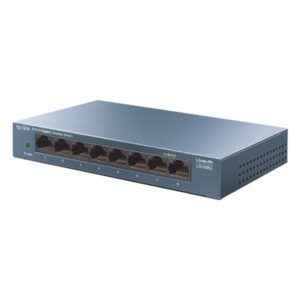 TP-LINK LS108G – Switch de Escritorio / 8 Puertos Gigabit 10/100/1000 Mbps / Carcasa Metálica / Green Ethernet / Plug-and-Play