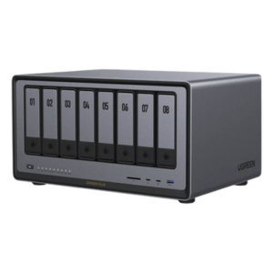 UGREEN 35126B – NAS Profesional / 8 Bahías SATA + 2 M.2 NVMe / Intel Core i5-1235U 10 Núcleos / 2 Puertos 10GbE / Thunderbolt 4 40 Gbps / HDMI 8K / DDR5 64 GB / PCIe 4.0 x4