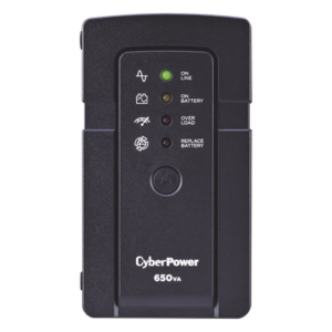 CYBERPOWER RT650 – UPS de 650 VA/400 W, Topología Standby, Compacto, Entrada 120 Vca NEMA 5-15P, Con 3 Tomas Respaldo/Protección y 3 Tomas Solo Protección NEMA 5-15R