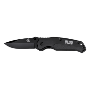 KLEIN TOOLS 44-220 – Navaja de Bolsillo / Hoja Drop-Point / Acero Inoxidable 440A / Mango Aluminio Anodizado / Bloqueo Liner / Apertura Una Mano