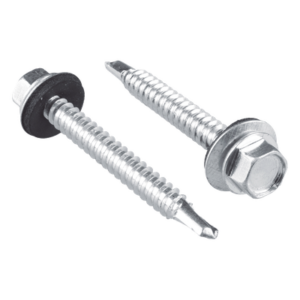 SURTEK SYS-PHR-141 – Pija Autoperforante / Cabeza Hexagonal con Rondana / #14 x 1" / Acero Galvanizado / 100 Piezas