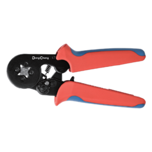 DONGCHENG D156701 – Pinza de Crimpado / Trinquete 6" / Rango 26-8 AWG (0.25-10 mm²) / Acero al Carbono / Mordazas Hierro-Níquel / Mango PVC Antideslizante