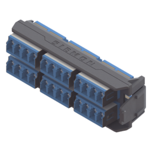 SIEMON LVA24-LSU-BC-A – Placa Acopladora / 12 Conectores Dúplex LC/UPC Shuttered / 24 Fibras Monomodo / Compatibilidad LightVerse Core, Plus y Pro