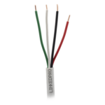 LINKEDPRO LP418W/1000 – Cable para Alarma / 4x18 AWG / Bobina 305 m (1000 ft) / Clasificación CM / Cobre Sólido / Blanco