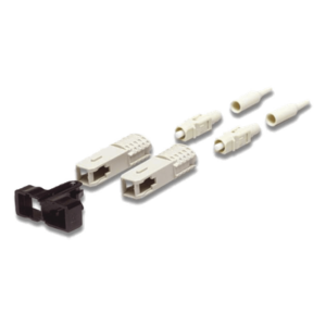SIEMON FC2-SC-MM-B80 – Conector de Fibra Óptica SC Duplex, Epoxico, Fibra Recubierta, Multimodo, Botas Color Negro y Beige (No pre-pulido)