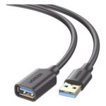 UGREEN 10368 – Cable Extensor USB 3.0 / 5 Gbps / 1 m (3.3 ft) / Macho-Hembra / Blindaje Múltiple / Conectores Baño de Oro