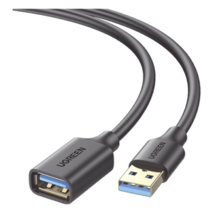 UGREEN 10368 – Cable Extensor USB 3.0 / 5 Gbps / 1 m (3.3 ft) / Macho-Hembra / Blindaje Múltiple / Conectores Baño de Oro