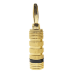 EPCOM PROAUDIO EP-BSCB – Conector Banana / Tipo Tornillo / Chapado en Oro / 12 AWG / Base Ancha Anticorto / 1 Pieza