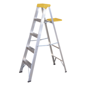 SURTEK SYS-ET5 – Escalera Tipo Tijera / 5 Peldaños / Aluminio Tipo III / 1.83 m (6 ft) / Carga 90 kg / ANSI A14.2