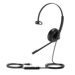 YEALINK UH34-MONO-TEAMS – Auricular USB Monoaural / Cancelación de Ruido Pasiva / USB-A Plug-and-Play / Indicador de Ocupado / Active Protection / Compatible Windows y Mac