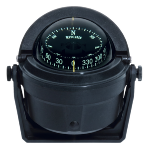 RITCHIE B-81R – Brújula de Navegación Marítima / CombiDial 76 mm / Iluminación NiteVu Verde / Escudo Solar Móvil / 100% Reparable / IP Alta Temperatura