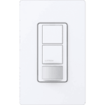 LUTRON ELECTRONICS MSOPS6DDVWH – Apagador con Sensor de Ocupación PIR / Doble Circuito Independiente / 6 A 120-277 V / Ventilador 4.4 A 120 V / XCT 180° 81 m² (871.9 ft²) / Unipolar