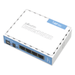MIKROTIK RB941-2ND – Punto de Acceso / 4 Puertos Fast Ethernet / Wi-Fi 2.4 GHz 802.11b/g/n / CPU 650 MHz / RouterOS L4