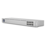 UBIQUITI USW-AGGREGATION – Switch administrable capa 2 / 8 puertos SFP+ 10G / 160 Gbps / Pantalla táctil 1.3" / 1U rack / 4.7 pies de profundidad