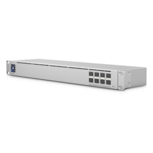 UBIQUITI USW-AGGREGATION – Switch administrable capa 2 / 8 puertos SFP+ 10G / 160 Gbps / Pantalla táctil 1.3" / 1U rack / 4.7 pies de profundidad