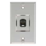PANDUIT KWPK5E – Placa de Pared Vertical / 1 Puerto Keystone / Cat5e / Acero Inoxidable / 114.3 mm (4.50 pulgadas)