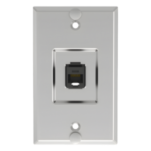 PANDUIT KWPK5E – Placa de Pared Vertical / 1 Puerto Keystone / Cat5e / Acero Inoxidable / 114.3 mm (4.50 pulgadas)