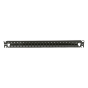 SIEMON 10GMXP-F1-24E – Patch Panel 10G MAX UTP / 24 Puertos Vacíos / 1U Rack 19" / Compatible Z-MAX® y UltraMAX™ / Color Negro / Administrador de Cable Integrado
