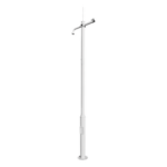 XGA-POLE-3M – Poste Seccionado para Cámara PTZ / 3 m (9.8 ft) de Altura / 3 Secciones de 1 m / Base de Cimentación 330 mm / Soporte PTZ 48.5 mm / Sellos Impermeables / Color Negro