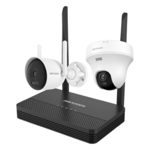 HIKVISION NKS4245WBTH – Kit IP Inalámbrico / 4 Megapixel / NVS 4 Canales / 2 Cámaras Wi-Fi / Dual Light IR y Blanco / Audio Bidireccional / IP66 / Micro SD 512 GB