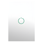 SMARTHOME BY EPCOM MHS511SL – Interruptor On/Off Z-Wave 700 / Panel Táctil / 1 Botón / Sin Neutro / AC 85~260V / Protección 10A