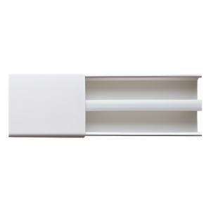 THORSMAN PT-48 – Canaleta de PVC / Dos Vías / 48 x 16 mm / Tramo 2.5 m (8.2 ft) / Auto-extinguible / Resistente UV
