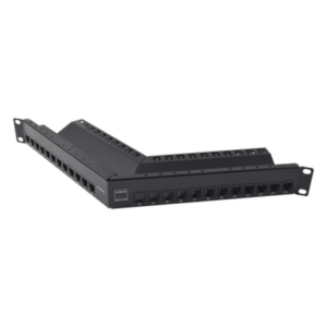 SIEMON Z6AS-PNLA-24K – Patch Panel / 24 Puertos / Blindado Cat 6A / Angulado / 1UR